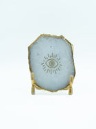 Evil Eye Agate Metal Showpeice