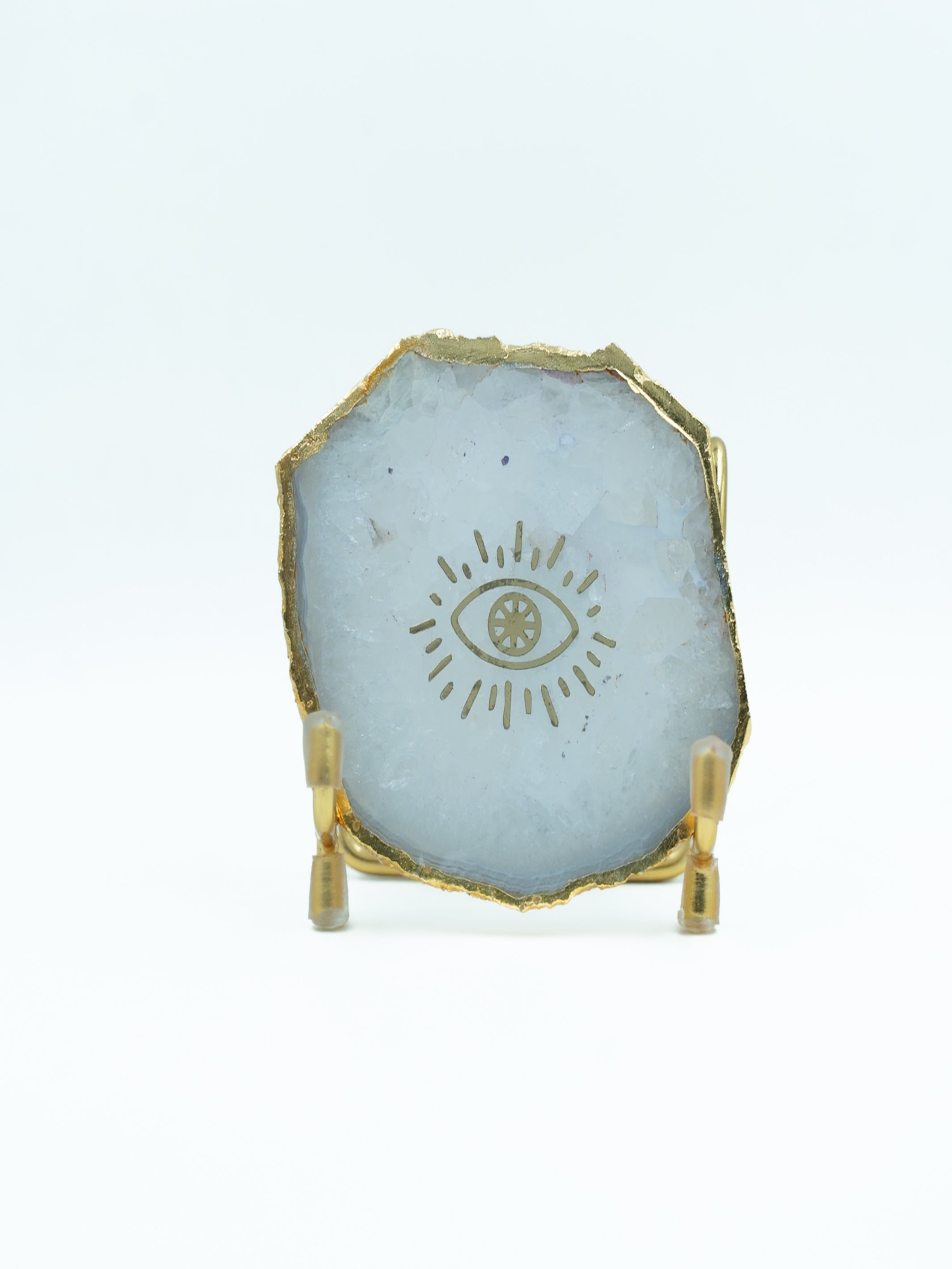 Evil Eye Agate Metal Showpeice