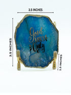 Good Vibes Agate Metal Showpeice