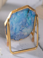 Good Vibes Agate Metal Showpeice