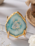 Good Vibes Agate Metal Showpeice