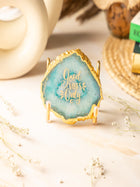 Good Vibes Agate Metal Showpeice