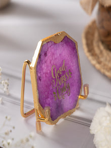 Good Vibes Agate Metal Showpeice