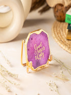 Good Vibes Agate Metal Showpeice