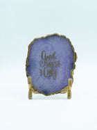 Good Vibes Agate Metal Showpeice