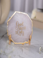 Good Vibes Agate Metal Showpeice