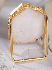 Good Vibes Agate Metal Showpeice