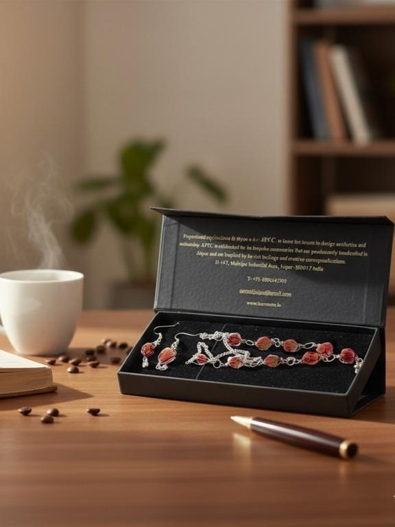 Smoky Quartz Brown Necklace With Earings