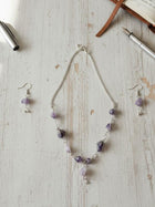 Amethyst Necklace With Earings