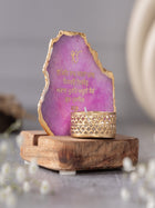 Ik Onkar Mantra Agate Tealight Wooden
