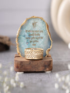 Ik Onkar Mantra Agate Tealight Wooden