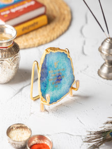 Ik Onkar Mantra Agate Metal Showpeice