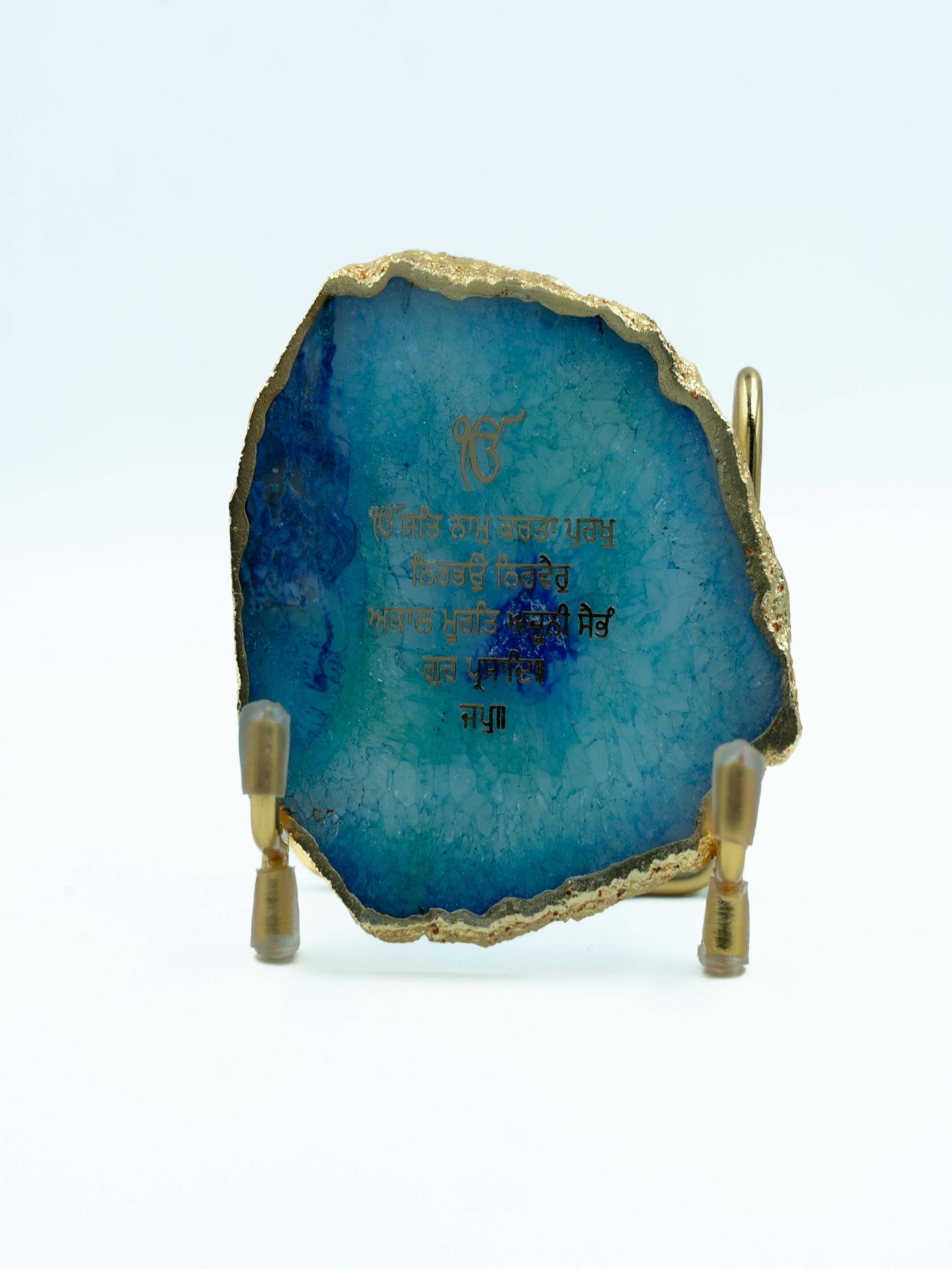 Ik Onkar Mantra Agate Metal Showpeice