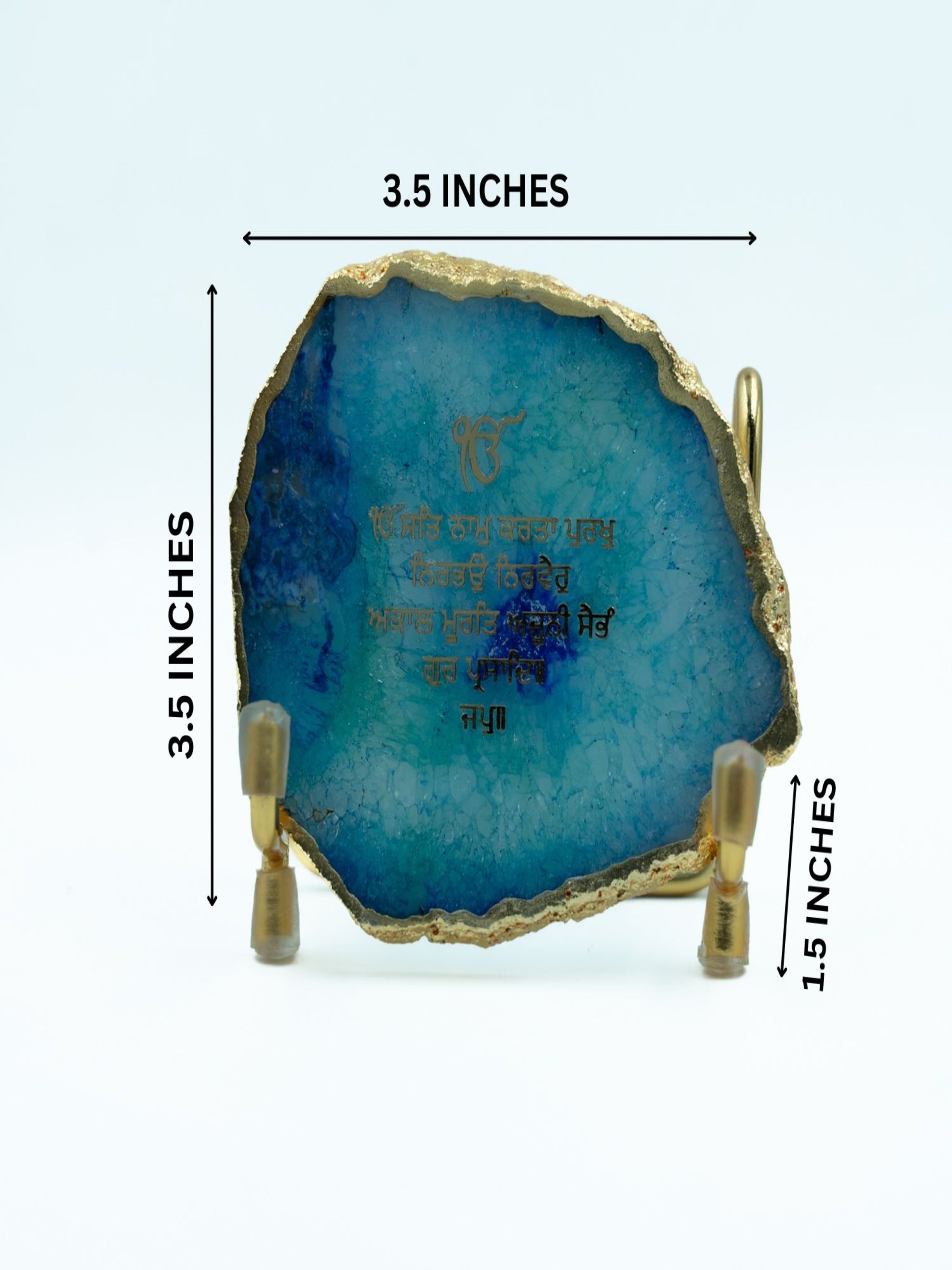 Ik Onkar Mantra Agate Metal Showpeice
