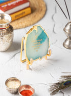 Ik Onkar Mantra Agate Metal Showpeice