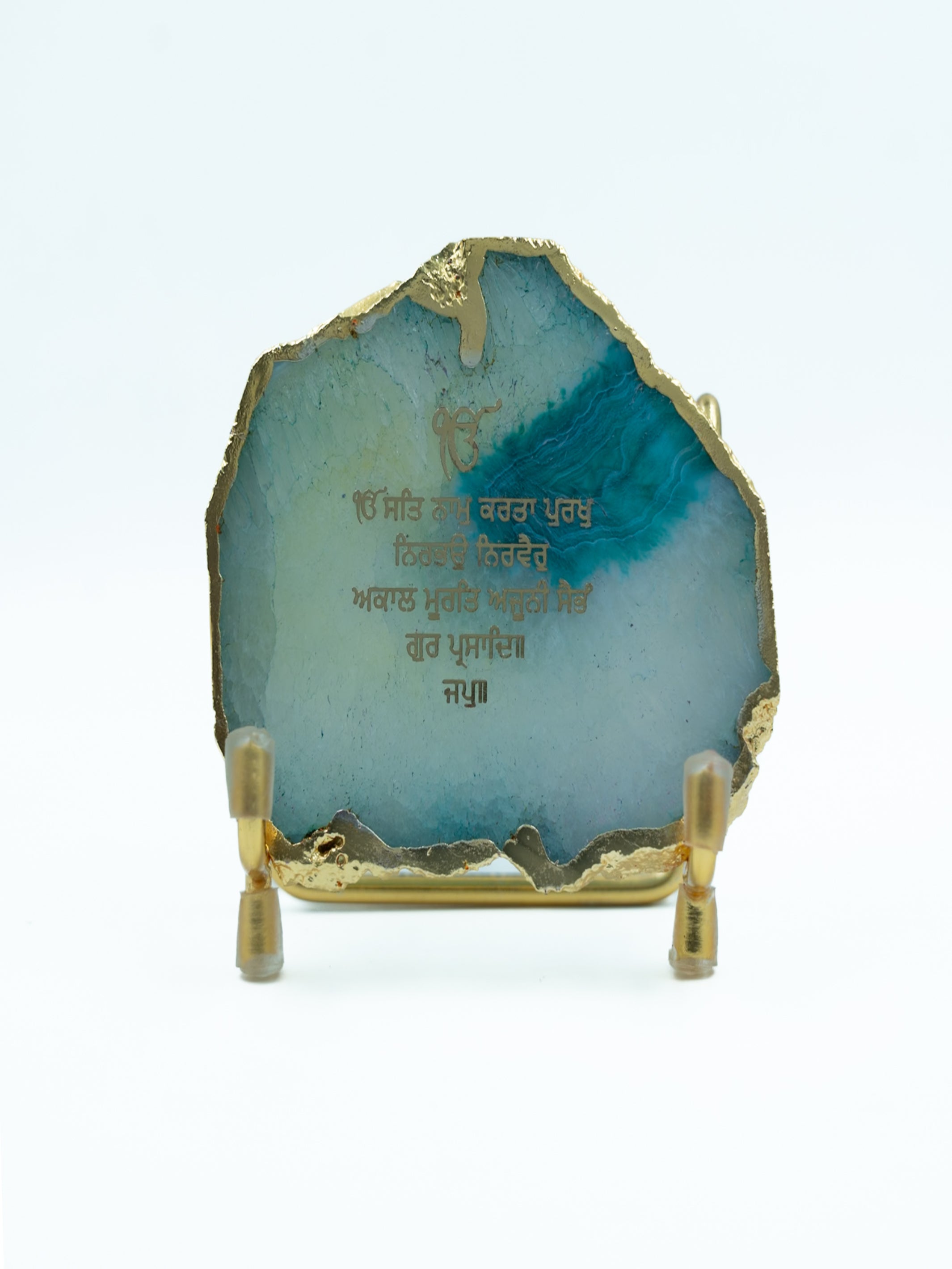 Ik Onkar Mantra Agate Metal Showpeice