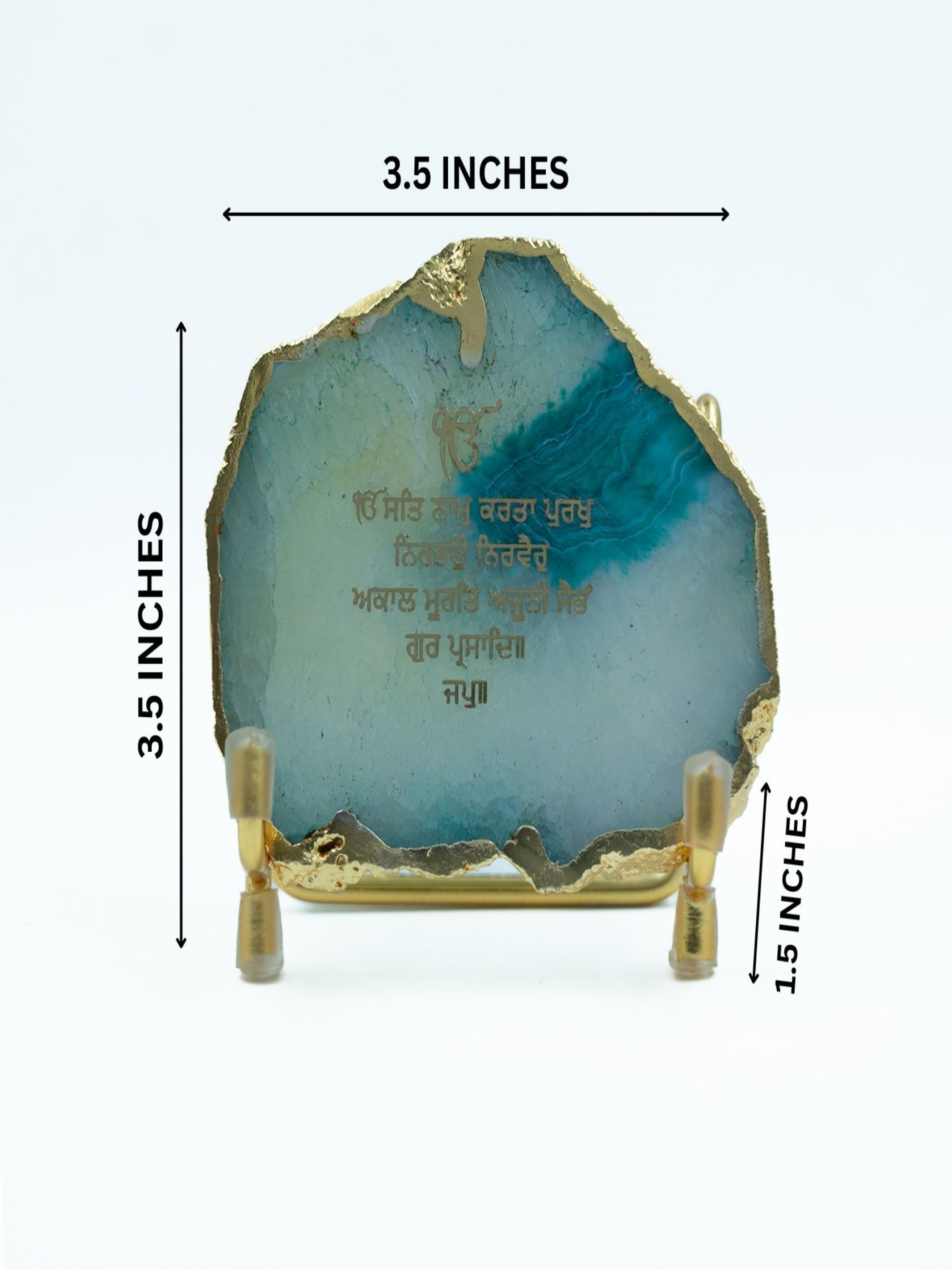 Ik Onkar Mantra Agate Metal Showpeice