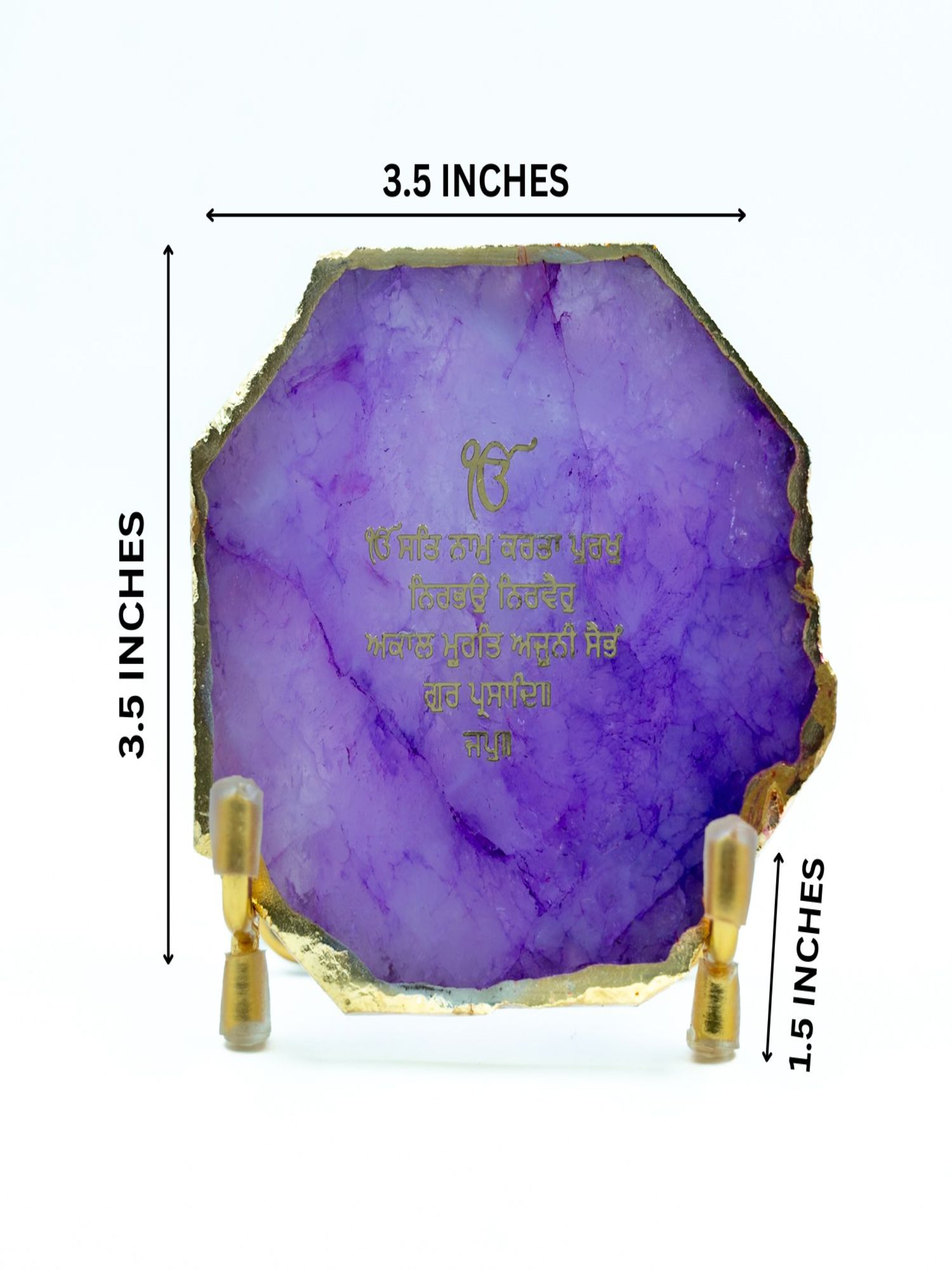 Ik Onkar Mantra Agate Metal Showpeice