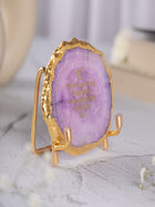 Ik Onkar Mantra Agate Metal Showpeice