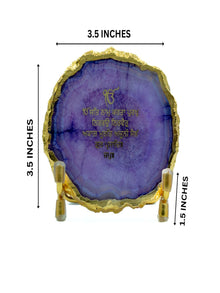 Ik Onkar Mantra Agate Metal Showpeice