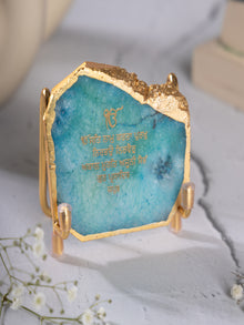 Ik Onkar Mantra Agate Metal Showpeice