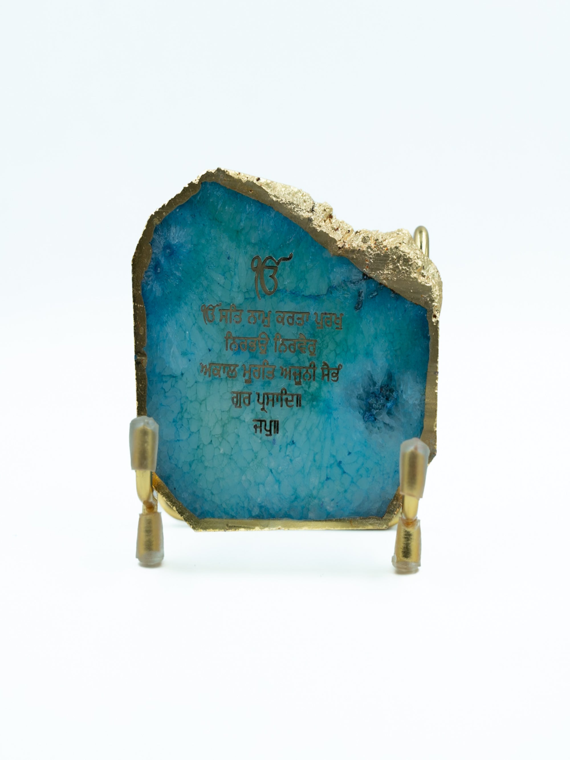 Ik Onkar Mantra Agate Metal Showpeice