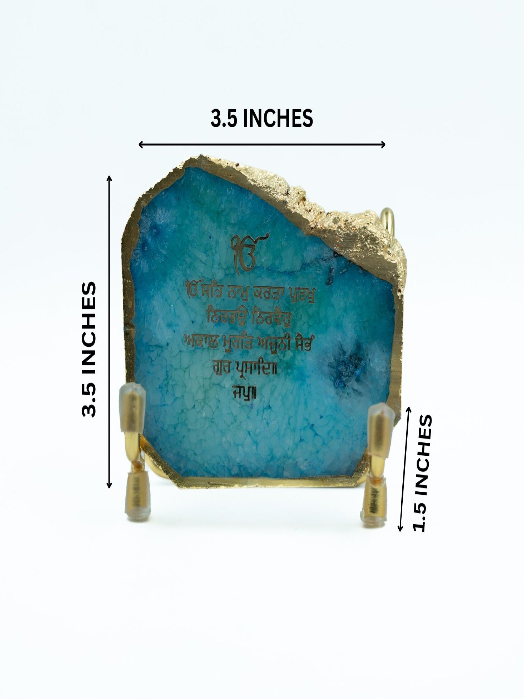 Ik Onkar Mantra Agate Metal Showpeice