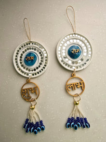 Door Hangings for Home Decoration - Turquoise Shubh Labh Ram