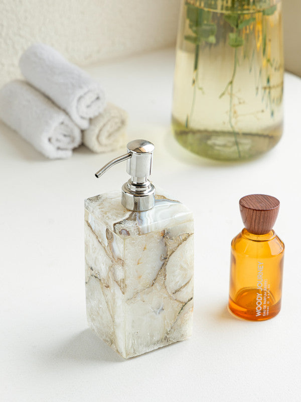 White Agate Soap Dispenser Bathroom Accessories