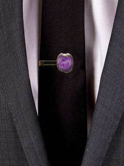 Turquoise Solar Agate Gold Plated Tie Pin