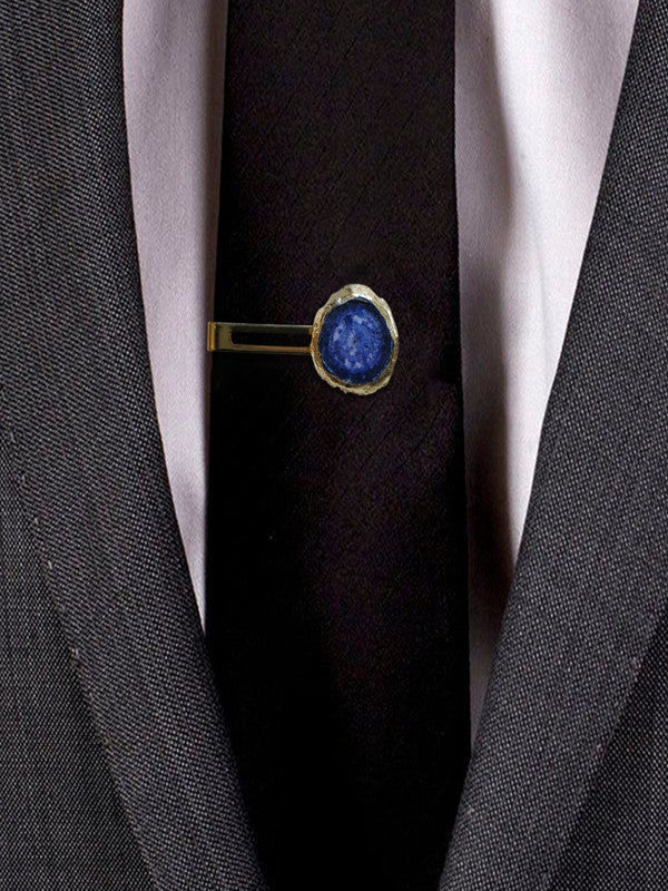 Turquoise Solar Agate Gold Plated Tie Pin