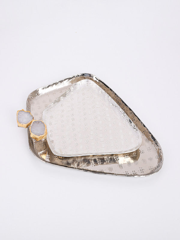 Agate Metal Serving Tray