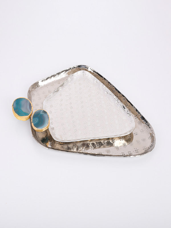 Agate Metal Serving Tray