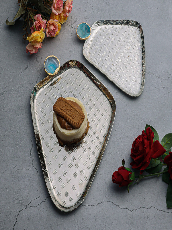 Agate Metal Serving Tray