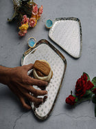 Agate Metal Serving Tray