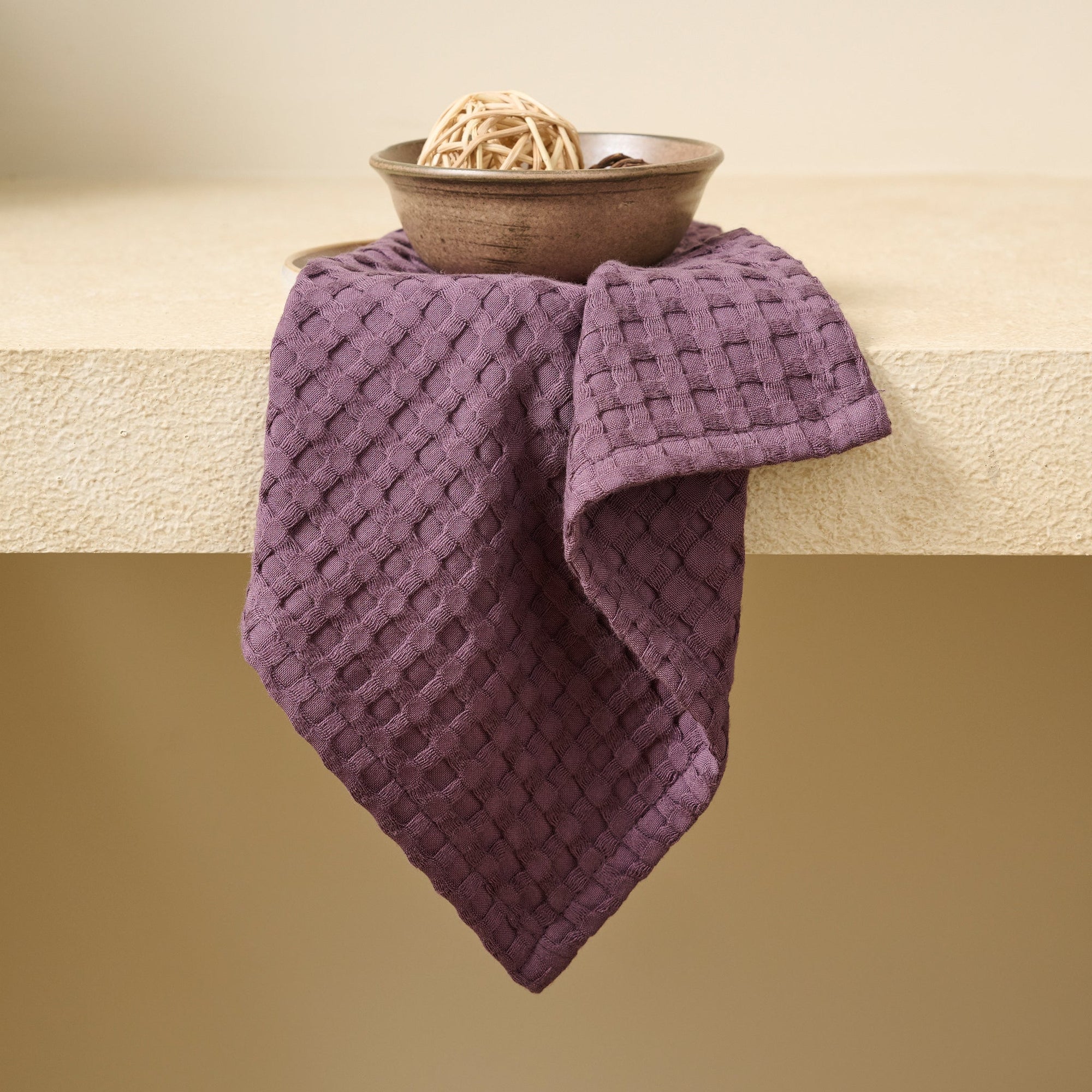 Amethyst | Cotton Bamboo | Waffle | Face Towel