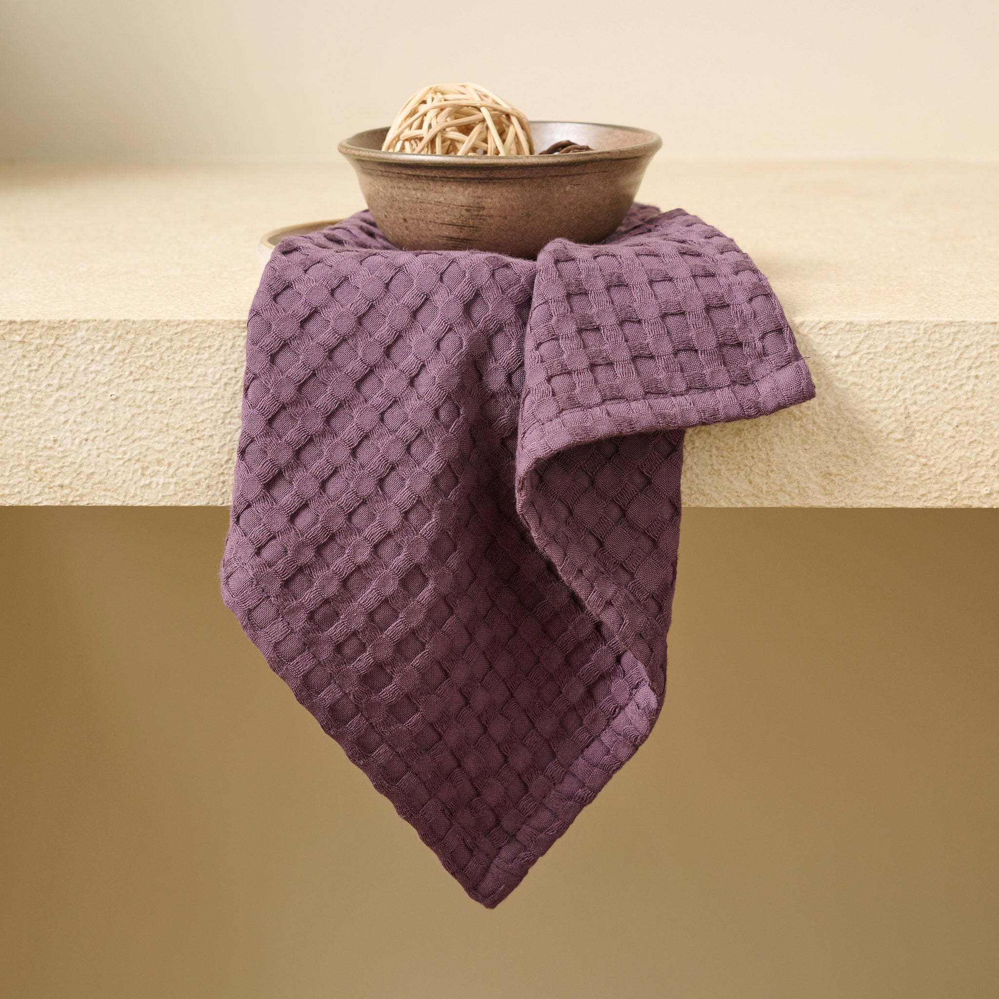 Amethyst | Cotton Bamboo | Waffle | Face Towel