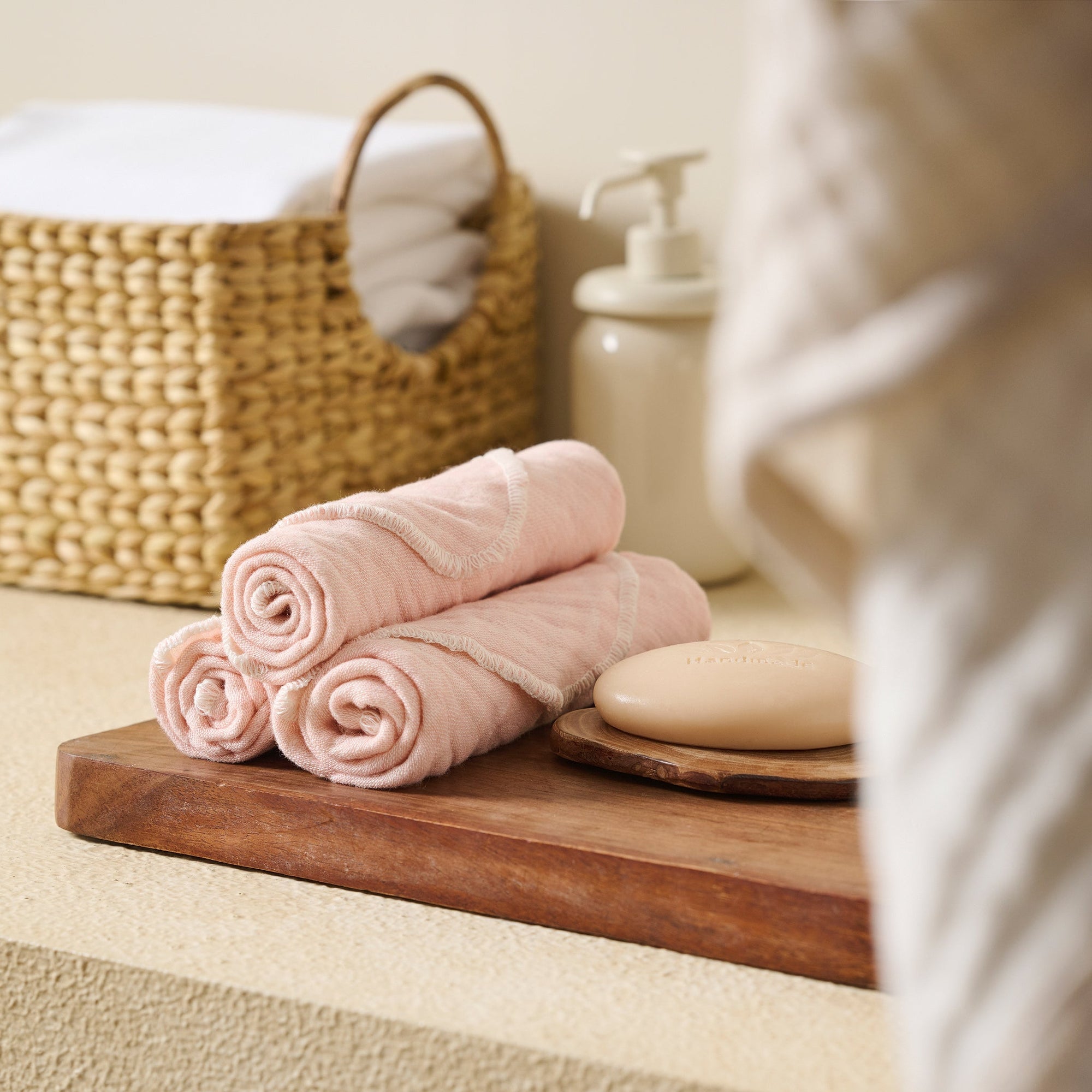 Apricot | Cotton | Gauze | Face Towel