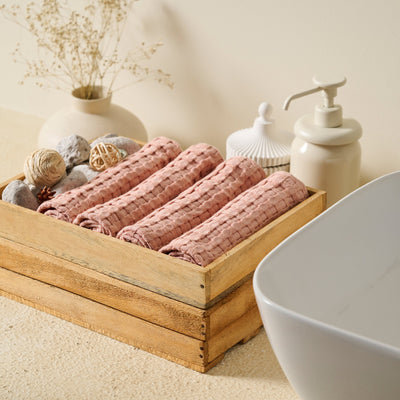 Apricot | Cotton Bamboo | Waffle | Face Towel