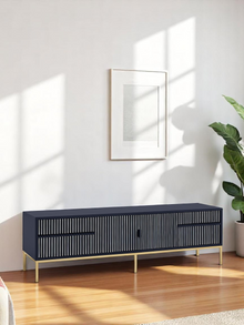Inlay Media Unit with Drawers - Waterfall