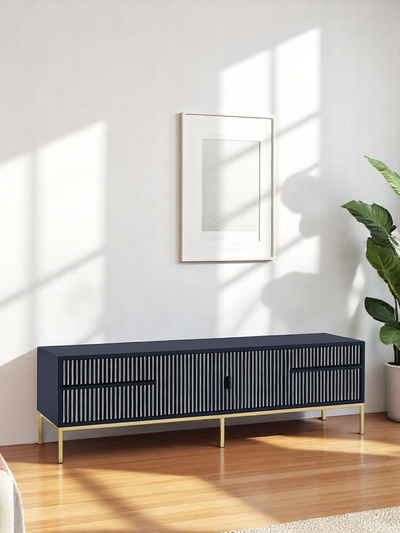 Inlay Media Unit with Drawers - Waterfall
