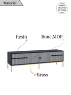 Inlay Media Unit with Drawers - Waterfall