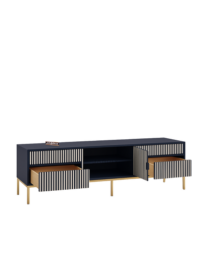 Inlay Media Unit with Drawers - Waterfall