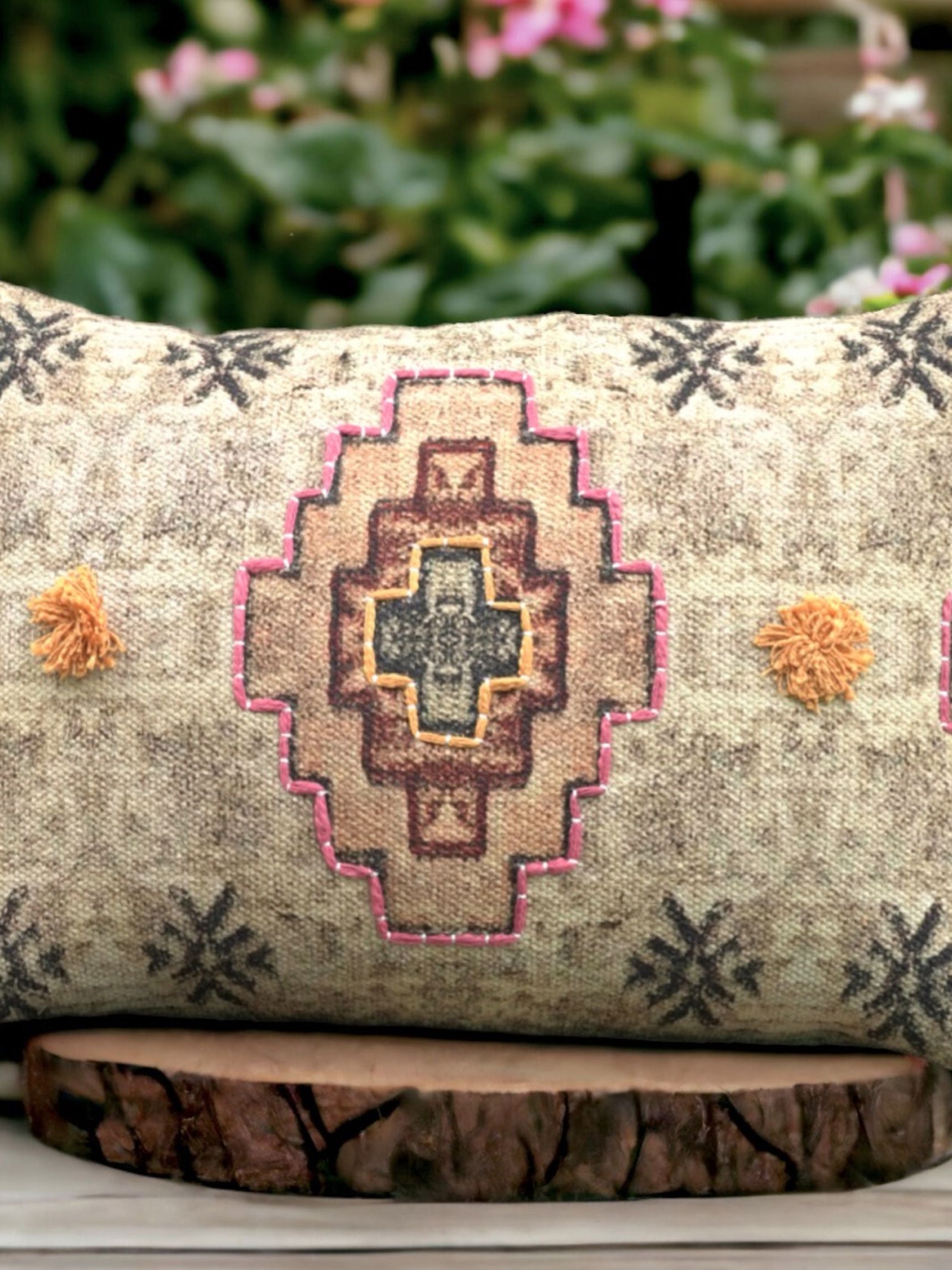 Adamas Embroidered Pillow Cover