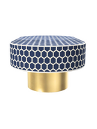 Inlay Jordan Oval Shape Coffee Table- Honeycomb