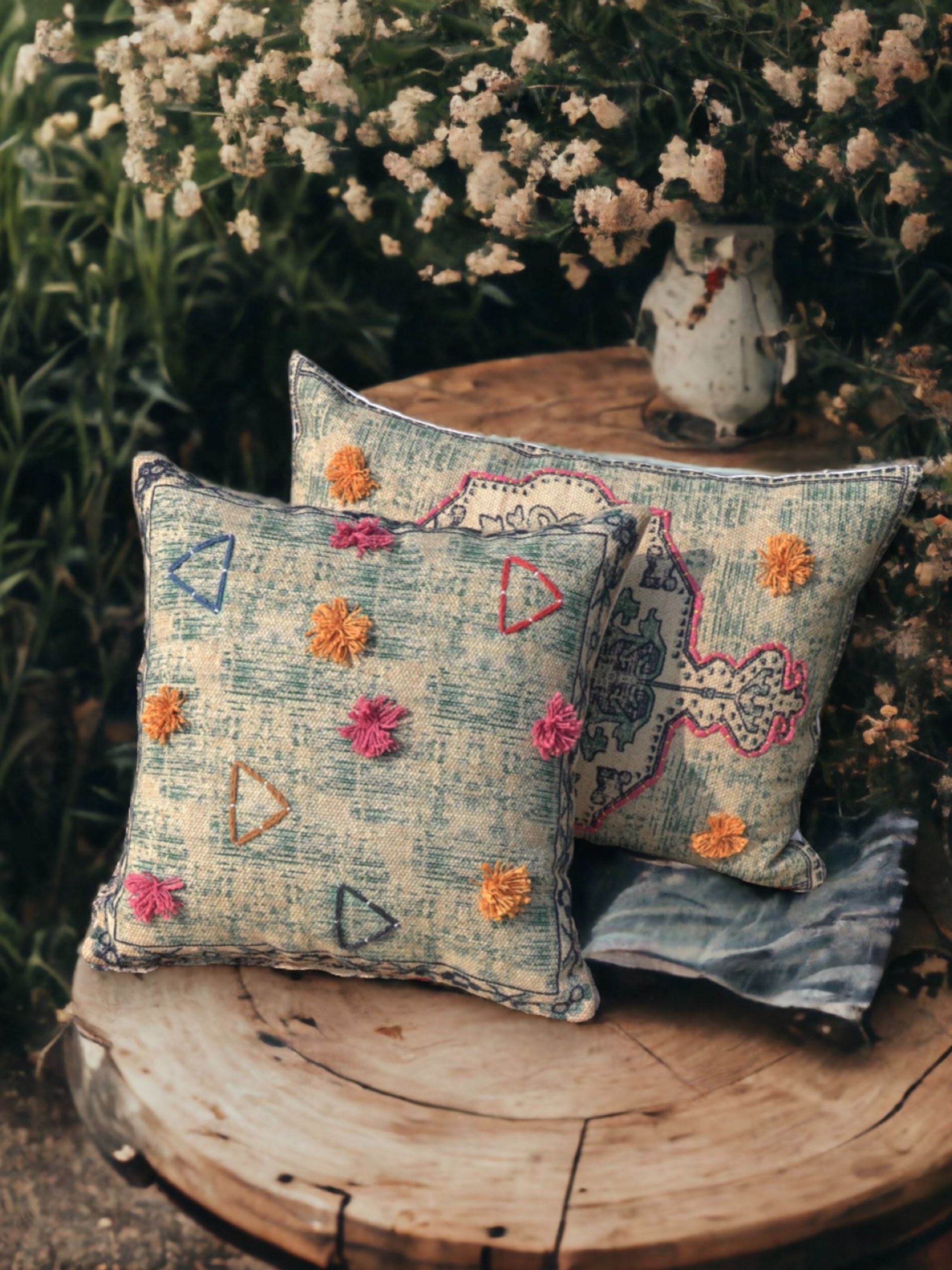 Cushion Cover - Afero Embroidered Cotton