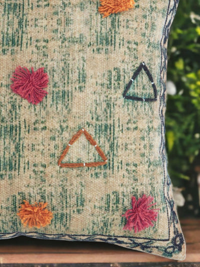 Afero Embroidered Cotton Cushion