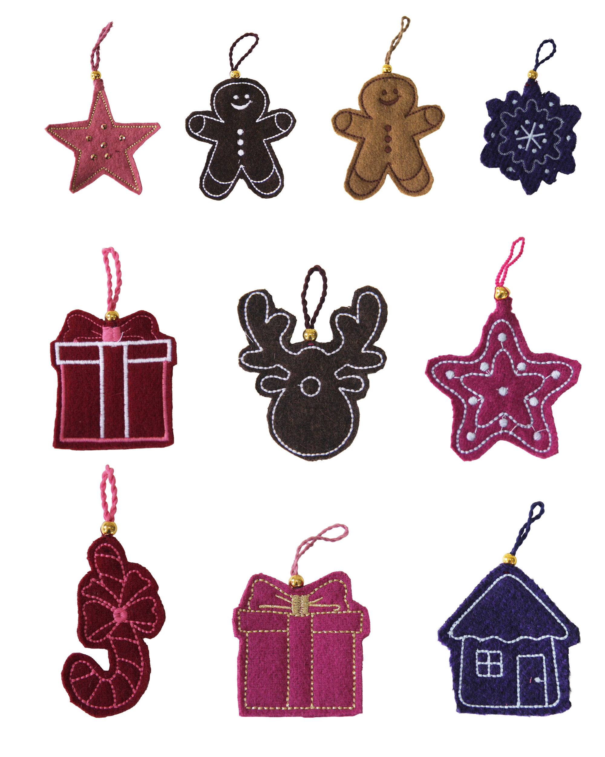 Christmas Tree Decoration - Set of 10