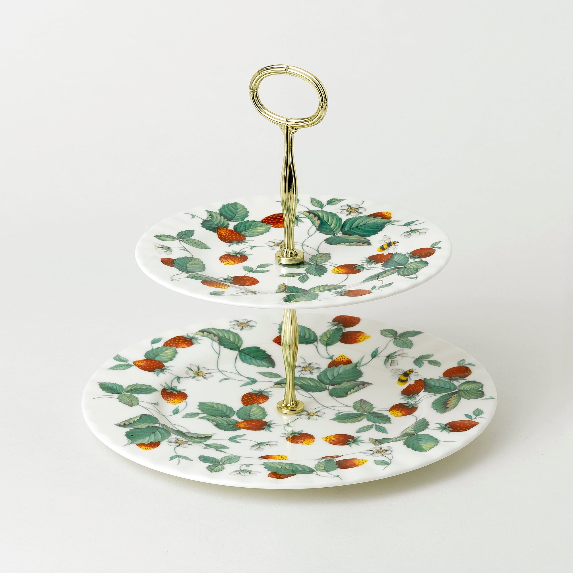 Alpine Strawberry Two Tier Cake Stand