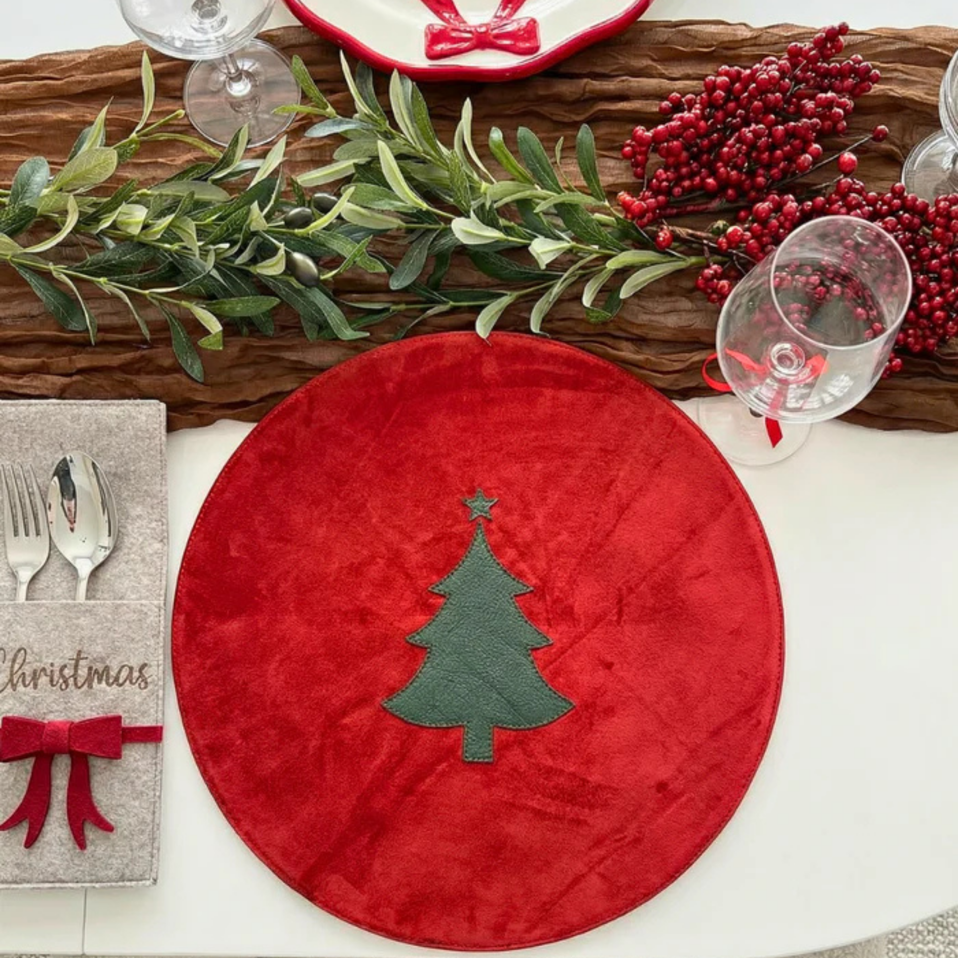 Luxury alpine leather table mats India The Mage Home